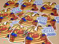 Image 4 of Pancake Dragon -Does NOT Share Food - 3 inch Vinyl Sticker