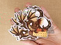 Image 2 of S'mores Dragon - 3 inch Vinyl Sticker