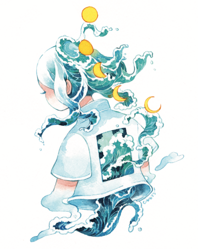 Image of The moon rises print