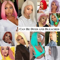 Image 4 of Blonde Straight Bob Wig 