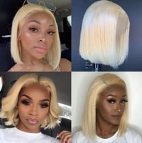 Image 2 of Blonde Straight Bob Wig 