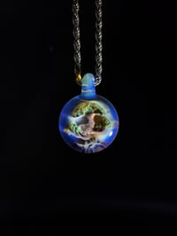 Image 2 of Bonsai pendant backed with opaline 