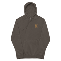 Image 1 of Embroidered Tiki Skull Pigment-Dyed Hoodie