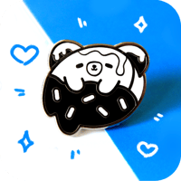 Image 1 of Donut Bear Enamel Pin