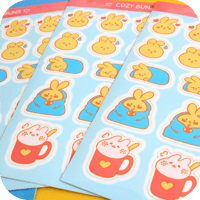 Image 1 of Cozy Buns Sticker Sheet