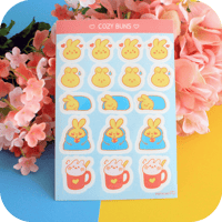 Image 2 of Cozy Buns Sticker Sheet