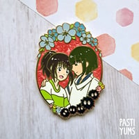 Image 2 of Ghibli Couple Portraits Enamel Pins