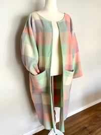Image 2 of Blanket Coat Pastel check 