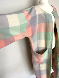 Image 4 of Blanket Coat Pastel check 