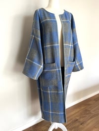 Image 1 of Blanket coat Blue & Grey