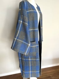 Image 4 of Blanket coat Blue & Grey