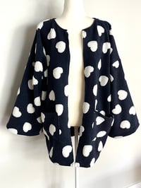 Image 3 of Navy hearts mid length coat