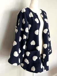 Image 1 of Navy hearts mid length coat