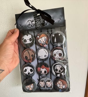“Horror” Pins and Sticker Set!