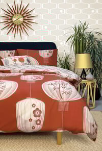 Image 1 of Lucky Lantern Duvet Cover Set - Harvest Orange