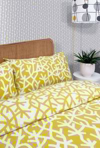 Image 4 of A Forest Duvet Cover Set - Mustard