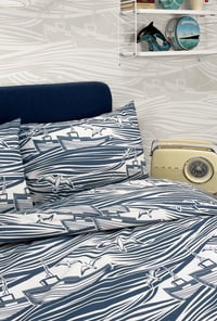 Image 2 of Whitby Duvet Cover Set - Washed Denim