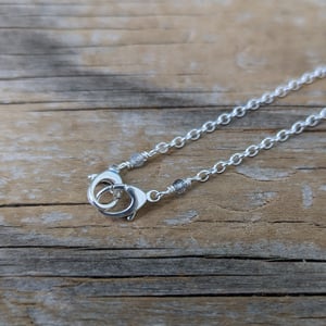 Image of Sterling silver double clasp chain, made to order