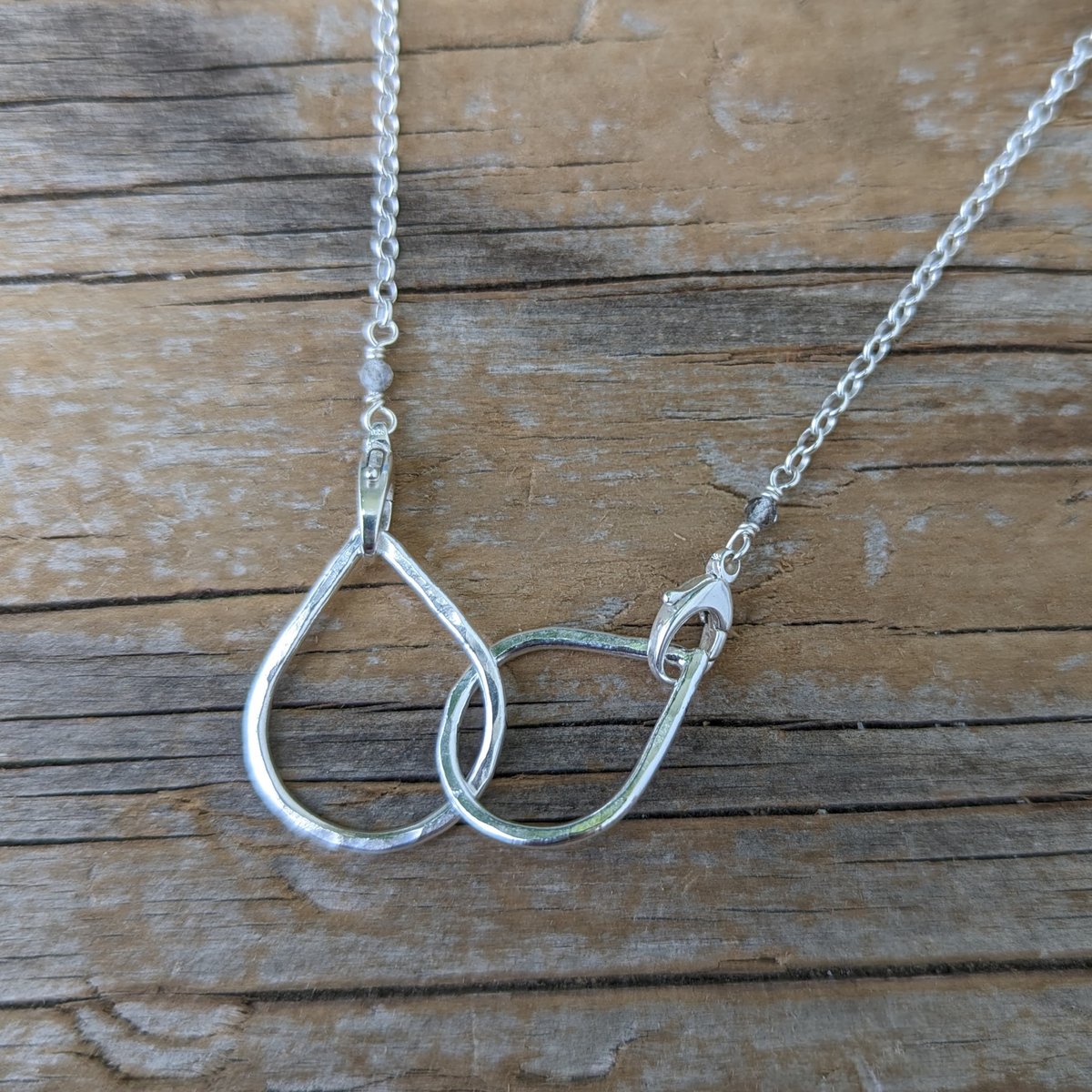 Double Necklace Clasp, sterling silver