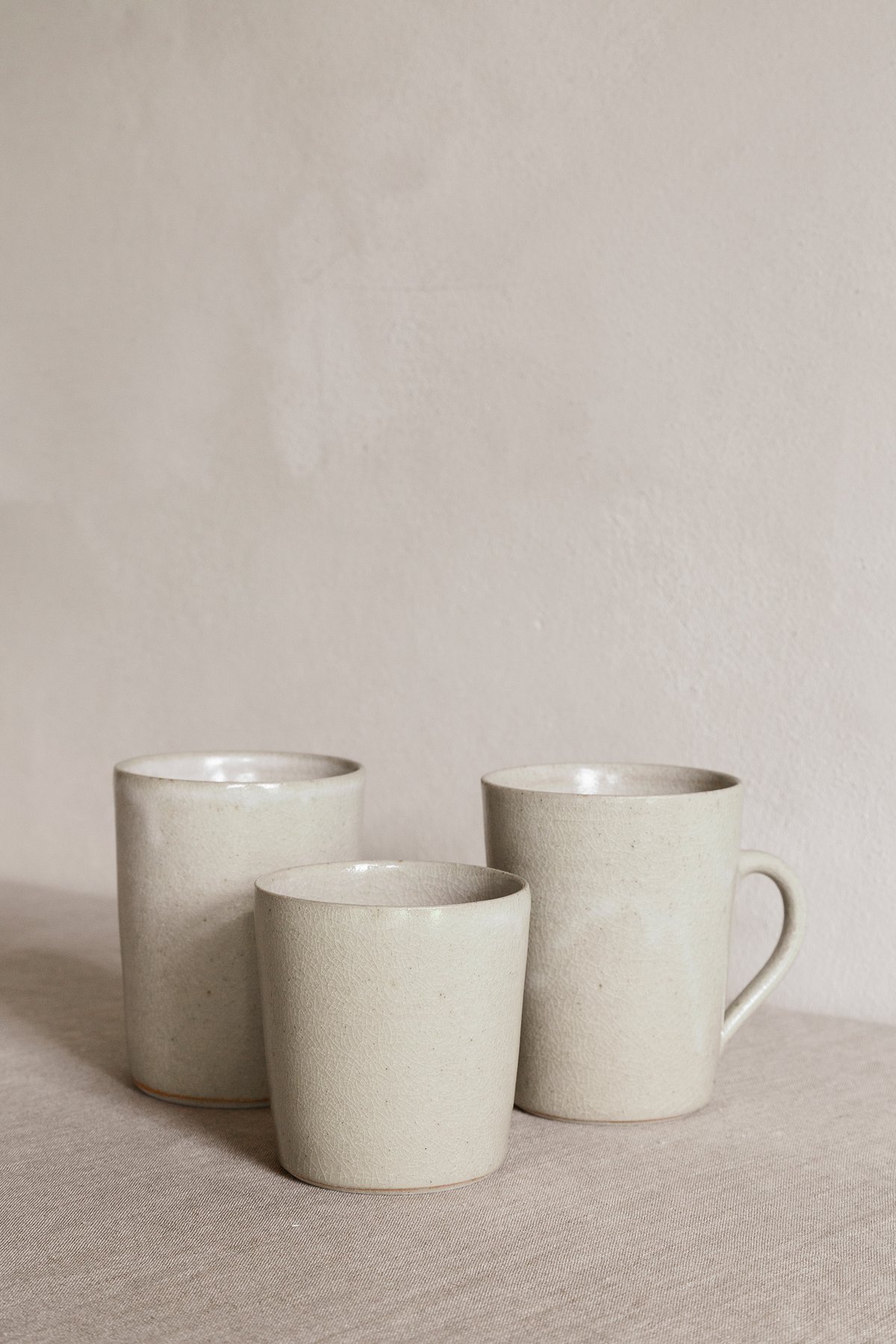 Image of mug 250 ml / beige craquelé