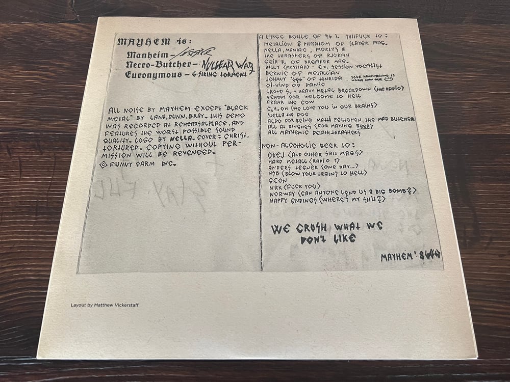 Mayhem - PURE FUCKING ARMAGEDDON Black VINYL