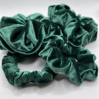 Image 1 of Green Velvet Scrunchie