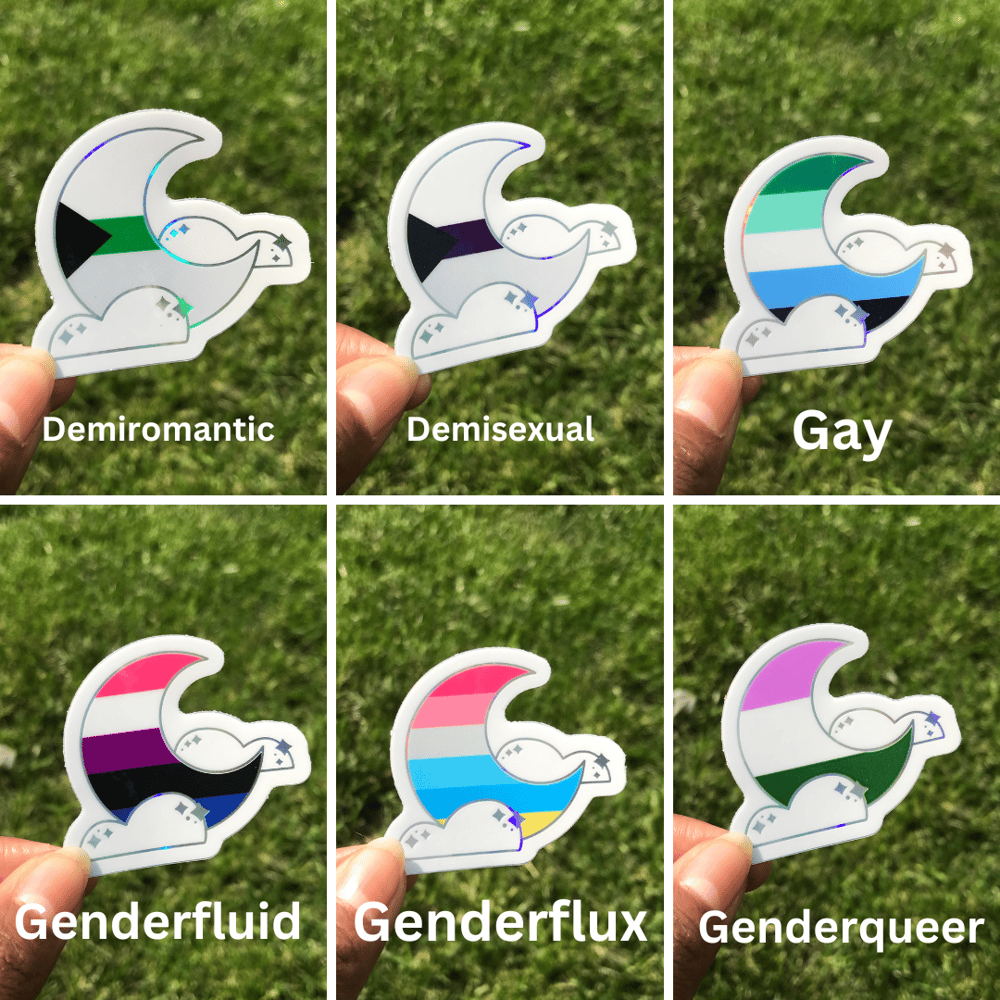 Queer Sky Holographic Stickers