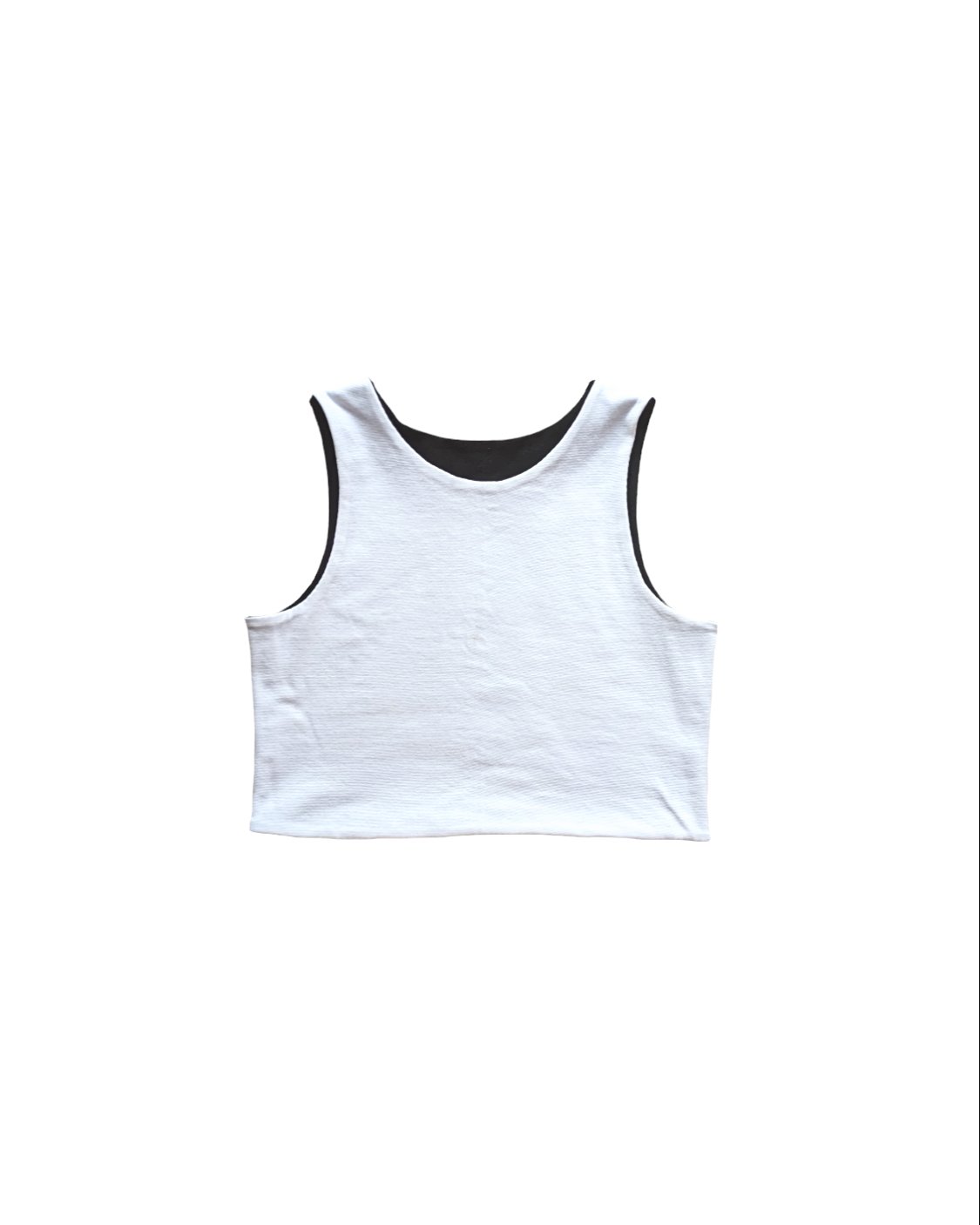 Image of CATCALL: THE REVERSIBLE CROP TOP in WHITE
