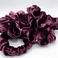 Image 1 of Burgundy Velvet Scrunchie