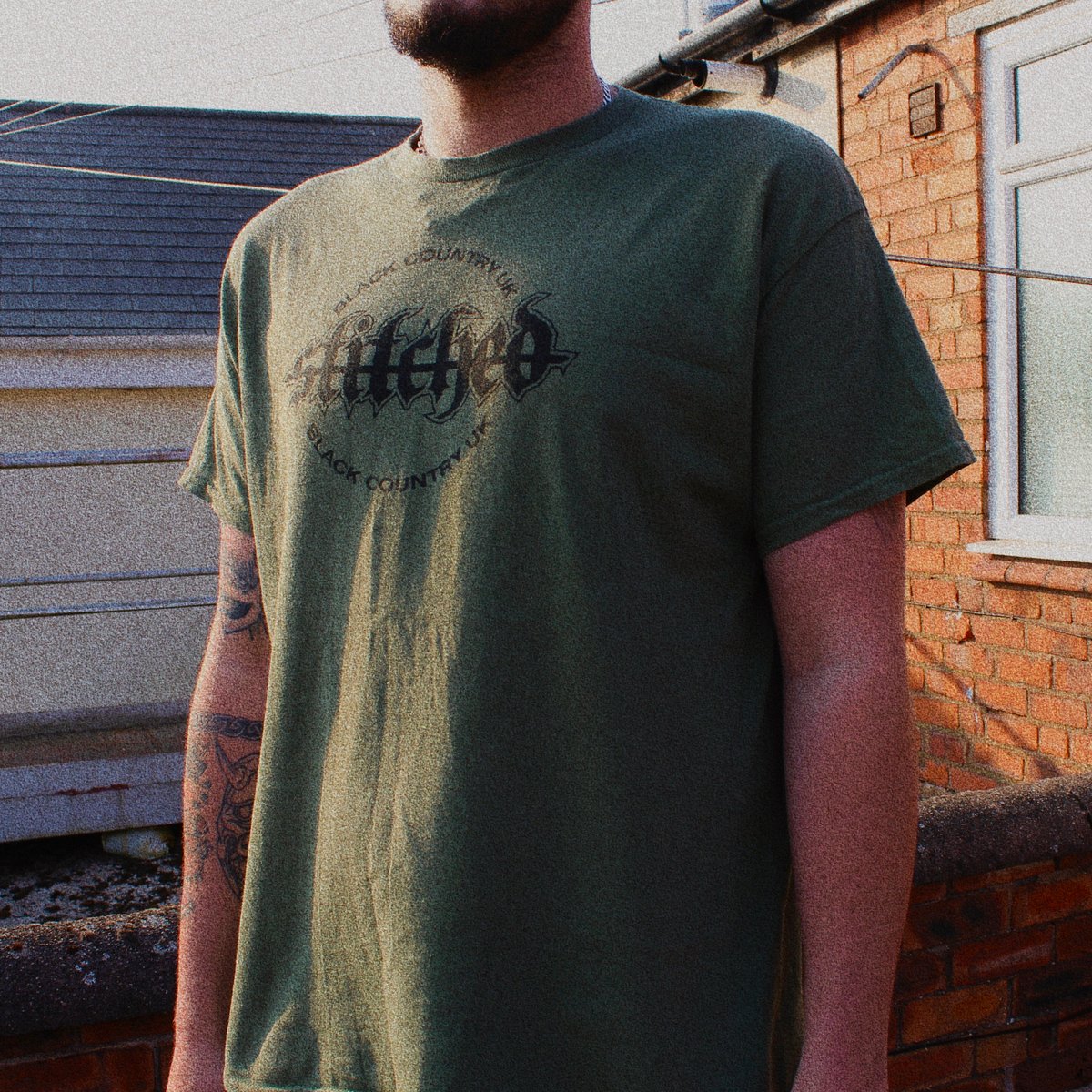 Image of 'STITCHED' LOGO TEE - GREEN