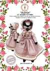 OLIVIA the Badger 10 inch sewing pattern, with full instructions designed in UK