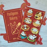 Image 1 of Pastiyums Bakery Bunny Treats Enamel Pins