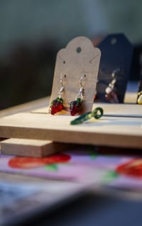 Strawberry Earrings - Made to Order