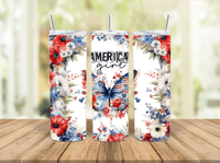20oz American Girl Butterfly Tumbler