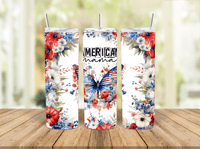 20oz American Mama Butterfly Tumbler