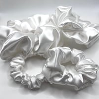 Image 1 of White Silk Scrunchie