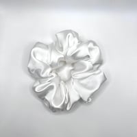 Image 2 of White Silk Scrunchie