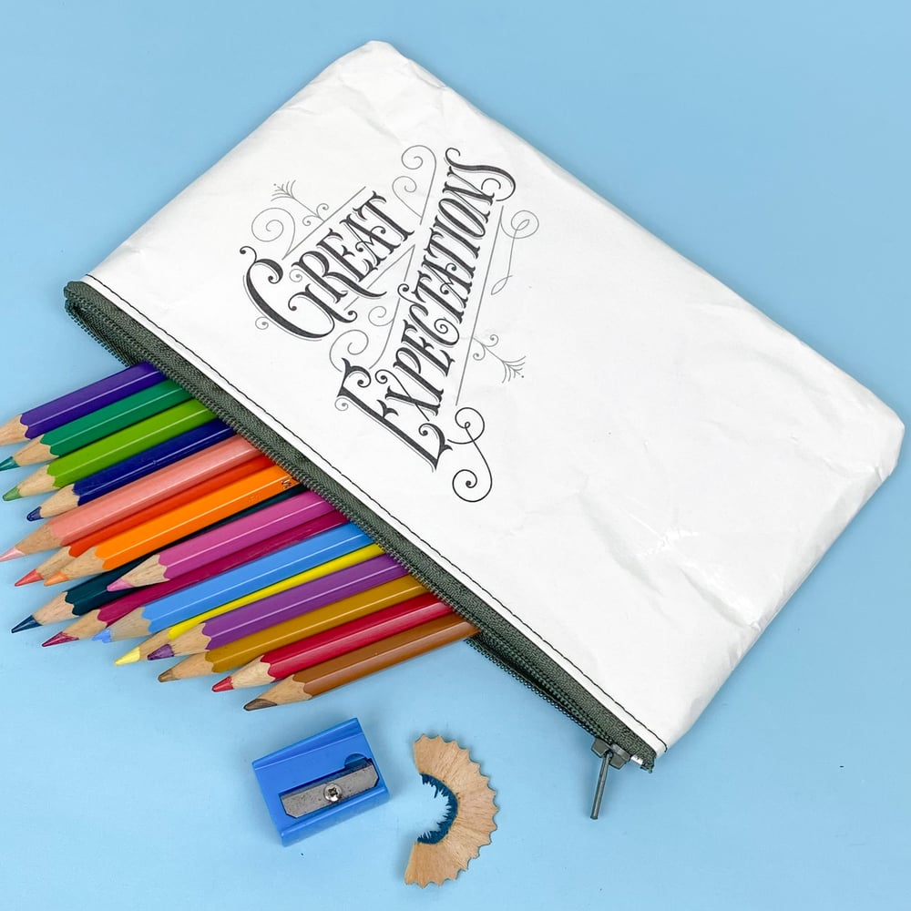 Image of Great Expectations Charles Dickens Book Page Pencil Case