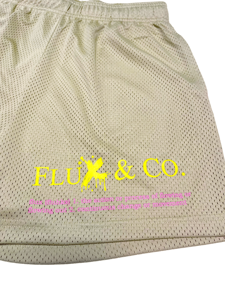 Image of Flux & Co Mesh Shorts - Celery Green 