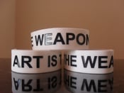 Image of   White Art Is The Weapon Wristband