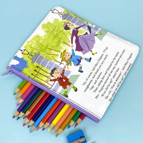 Image of Mary Poppins Book Page Pencil Case
