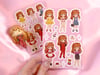 I am (not) a paper doll / Evangelion Asuka Sticker Sheet Set