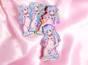 2% Milk Très Leches Anime Girls 4" Holographic Sticker