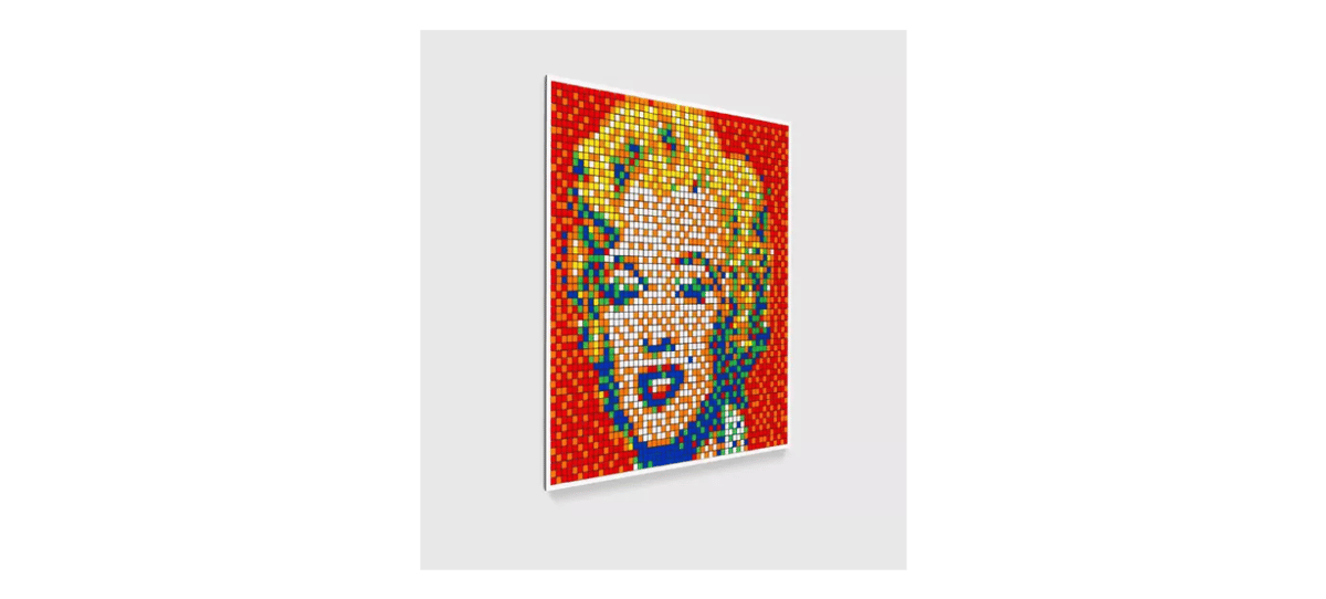 Invader - Rubik Shot Red Marilyn 2023 NVDR1-4 Rubikcubism