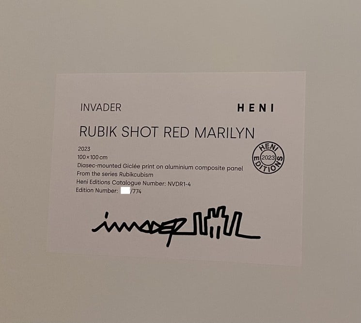 版画 INVADER Rubik Shot Red Marilyn Ed774 Invader - Rubik Shot Red Marilyn - GraffitiStreet