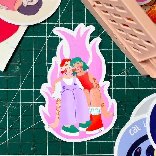Sticker : "Queer Lovers"