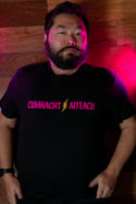 CUMHACHT AITEACH T-shirt (Black, pink and yellow print)