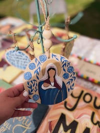 'Mother of God' Wooden Ornament