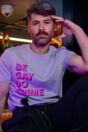 **WAS €30, NOW ONLY €20** BE GAY. DO CRIME. T-shirt (Lavender)