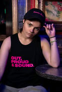 OUT, PROUD & SOUND Tank top (Black)